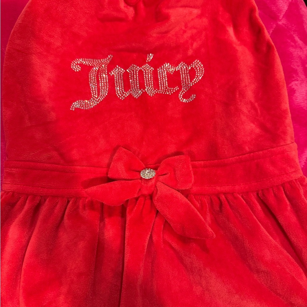 Juicy Couture Vibrant Red Velour dog Dress